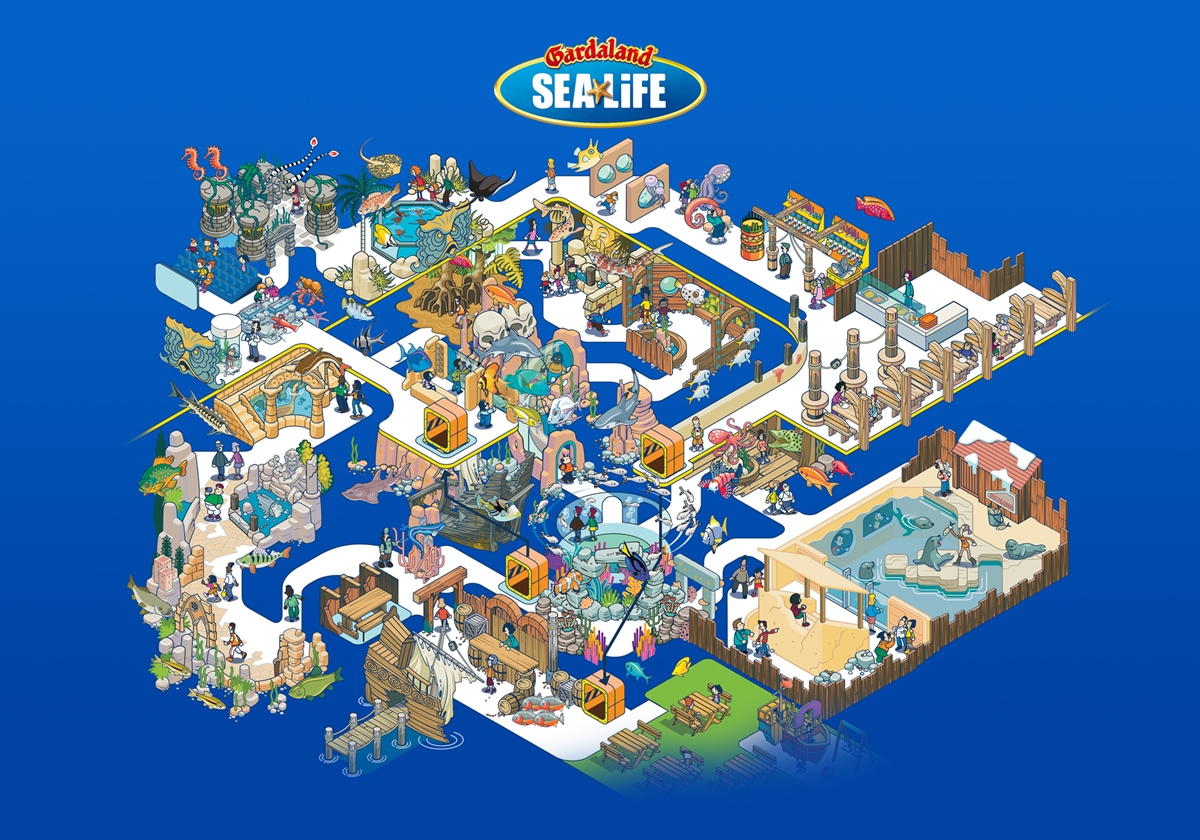 Mappa dell'acquario Gardaland Sea Life